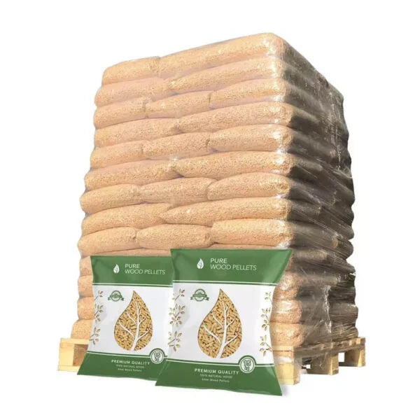 Pellet di legno di faggio – Bancale da 60 sacchi da 15 kg